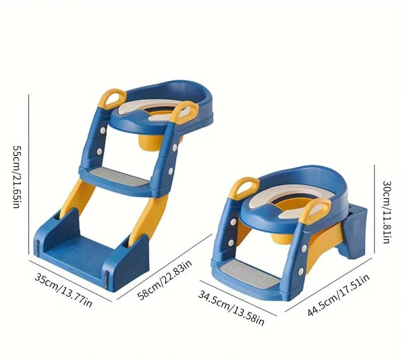 Foldable Potty Training Seat with Step for Kids